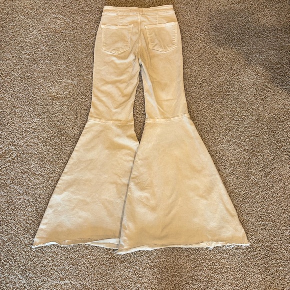 Free People Cream Flare Jeans - Picture 3 of 3